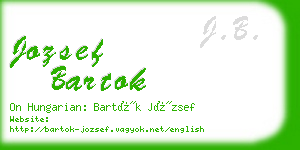 jozsef bartok business card